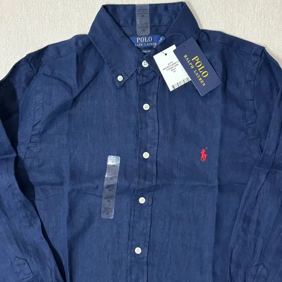 [큐알가능/매장상품]정품 폴로 남성 클래식핏 린넨 셔츠 새상품