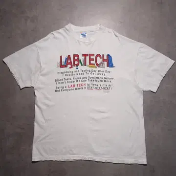 90s 빈티지 화학? 메시지 티셔츠 XL 사이즈 그레이