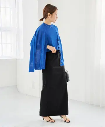 이에나 2025 SS IENA 스트레치 트윌 맥시 타이트 스커트