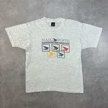 90s 캐나다 우정청 티셔츠 L 사이즈 그레이 빈티지 싱글 스티치