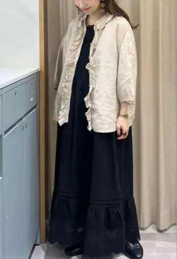 새상품 sm2 컷 절개 페치 원피스 블랙 사만사 모스모스