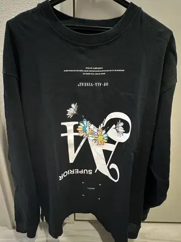 SUPERIOR 4 꽃무늬 프린트 긴팔 티셔츠
