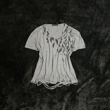 00s damage feather t-shirt grunge y2k