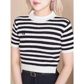 Darich (다리치) 백 리본 파일 니트 탑