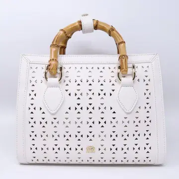 snidel 펀칭 뱀부 백 WHT