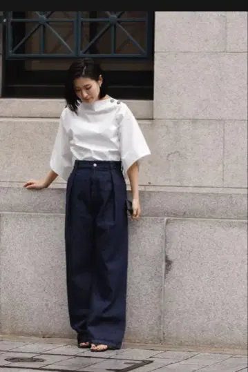 Frey 와이드 데님 팬츠