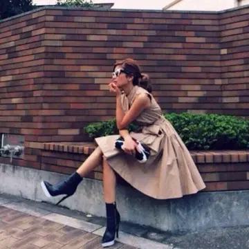 FRAY I.D 프레이 아이디 리본 벨트 원피스 베이지
