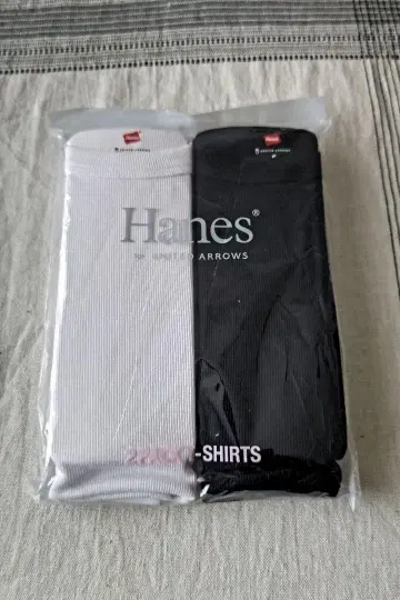 미개봉 새상품 Hanes 헤인즈 애로우즈 별주 2PACK 리브 티셔츠