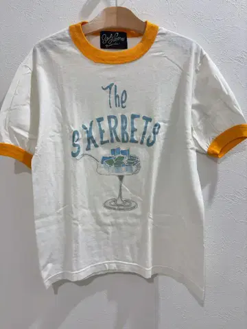 The SHERBETS 티셔츠 화이트/오렌지