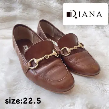 DIANA 다이애나 로퍼 가죽 천연 가죽 브라운 비트 부품 골드