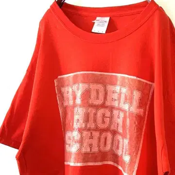 길단 RYDELL 하이스쿨 티셔츠 L 레드 빨간색 구제 의류