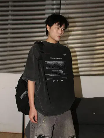 완판템 ONENINE34PM 빈티지 가공 티셔츠 한국 Y2K