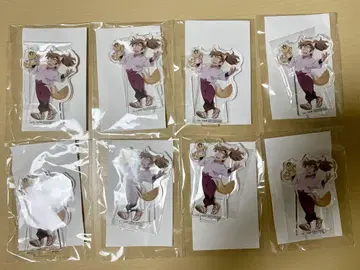 난자 타운 닌자 타마 란타로 미니 아크릴 스탠드 젠포지 이사쿠 8개 세트