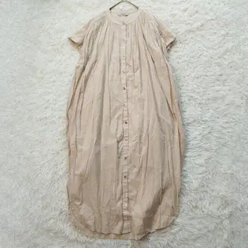 TORRAZZO DONNA 밴드 카라 개더 셔츠 원피스