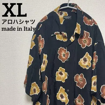 알로하 셔츠 블랙 계열 꽃무늬 빈티지 카리유시 여름 이탈리아제