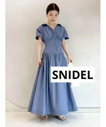 SNIDEL Sustainable 프론트 지퍼 셔츠 원피스 1
