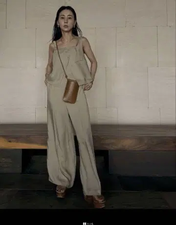 Ameri VEST SET BARE TOP ROMPERS 올인원 M