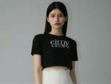 eimy istoire 에이미 이스트와르 펄 로고 핏 티셔츠