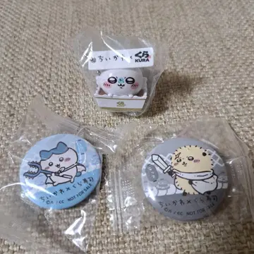 쿠라스시 모몽가 피규어 하치와레 랏코 캔뱃지 치이카와 (먼작귀)