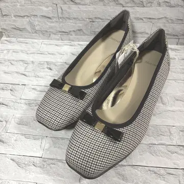 footsuki 체크 무늬 리본 모카신