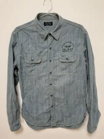 COAL BLACK 샴브레이 셔츠 Msize