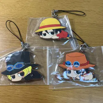 ONE PIECE 데롱 러버 스트랩 루피 에이스 사보