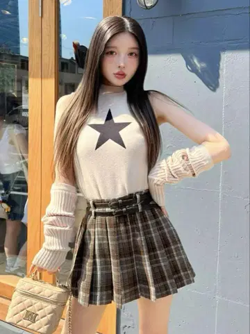 Darich 스타 자카드 니트 탑