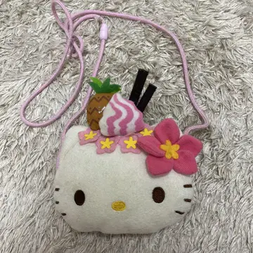 헬로키티 하와이 코인 케이스 목걸이 파우치