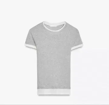 ZARA 자라 더블 레이어드 디자인 티셔츠 L 그레이
