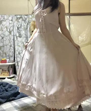 axes femme 슬리브리스 롱 원피스 레이스업