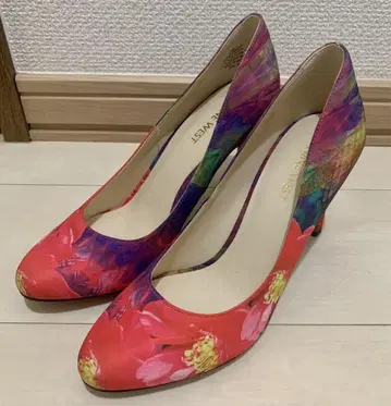 NINE WEST 꽃무늬 하이힐 9cm