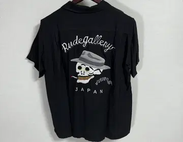 RUDE GALLERY 오픈 카라 셔츠 레이온 블랙 Japan