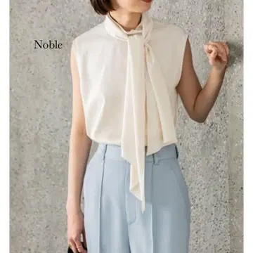 NOBLE 스카프 블라우스 화이트
