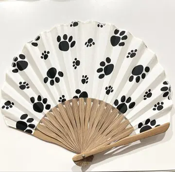 새상품 고양이 발바닥 부채 화이트