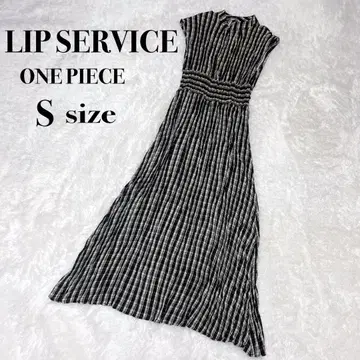 LIP SERVICE 와셔 슬리브리스 롱 원피스 S 허리밴딩