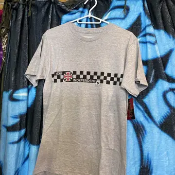 VANS INDEPENDENT 체크 무늬 티셔츠 S 사이즈