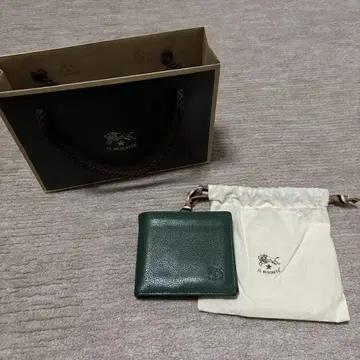 IL BISONTE 그린 두겹 지갑 수납 가방 포함
