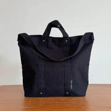 DEAN & DELUCA 코튼 토트백 블랙 L