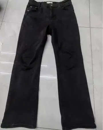 블랙 데님 팬츠