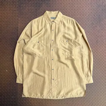90s Robert Stock 실크 셔츠 빅 사이즈 2 포켓
