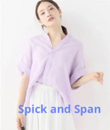 Spick and Span 연보라색 반팔 블라우스 FREE SIZE