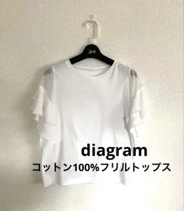 diagram 코튼 100% 프릴 탑