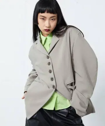 FEKETE PUFF SLEEVE TAILORED JACKET 자켓