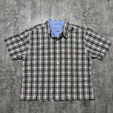 Eddie Bauer 짧은 기장 숏 기장 체크 셔츠 cityboy