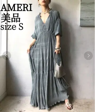 AMERI VINTAGE SHIRRING PLEATS DRESS 민트