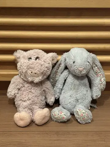 jELLYCAT 돼지와 토끼 봉제 인형 세트