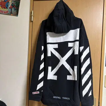 OFF-WHITE 후드티 블랙 XXL