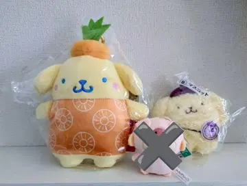 폼폼푸딩 후르츠 분또 패턴 가마구치 파우치 마스코트