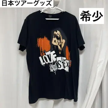 에이브릴 라빈 투어 굿즈 라이브 T셔츠 love sux 레어