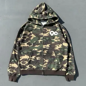 9090 카모 패턴 후드티 90 로고
